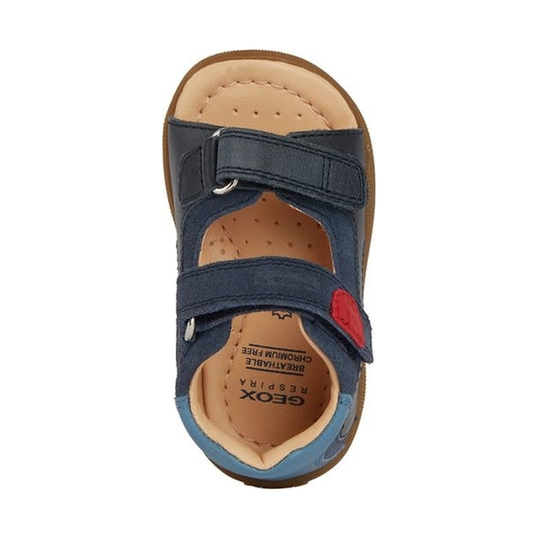 Geox boys navy, lt blue sandal macchia | Vilbury London