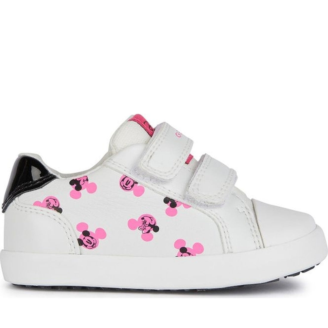 Geox girls white, fluofuchsia kilwi sneakers | Vilbury London