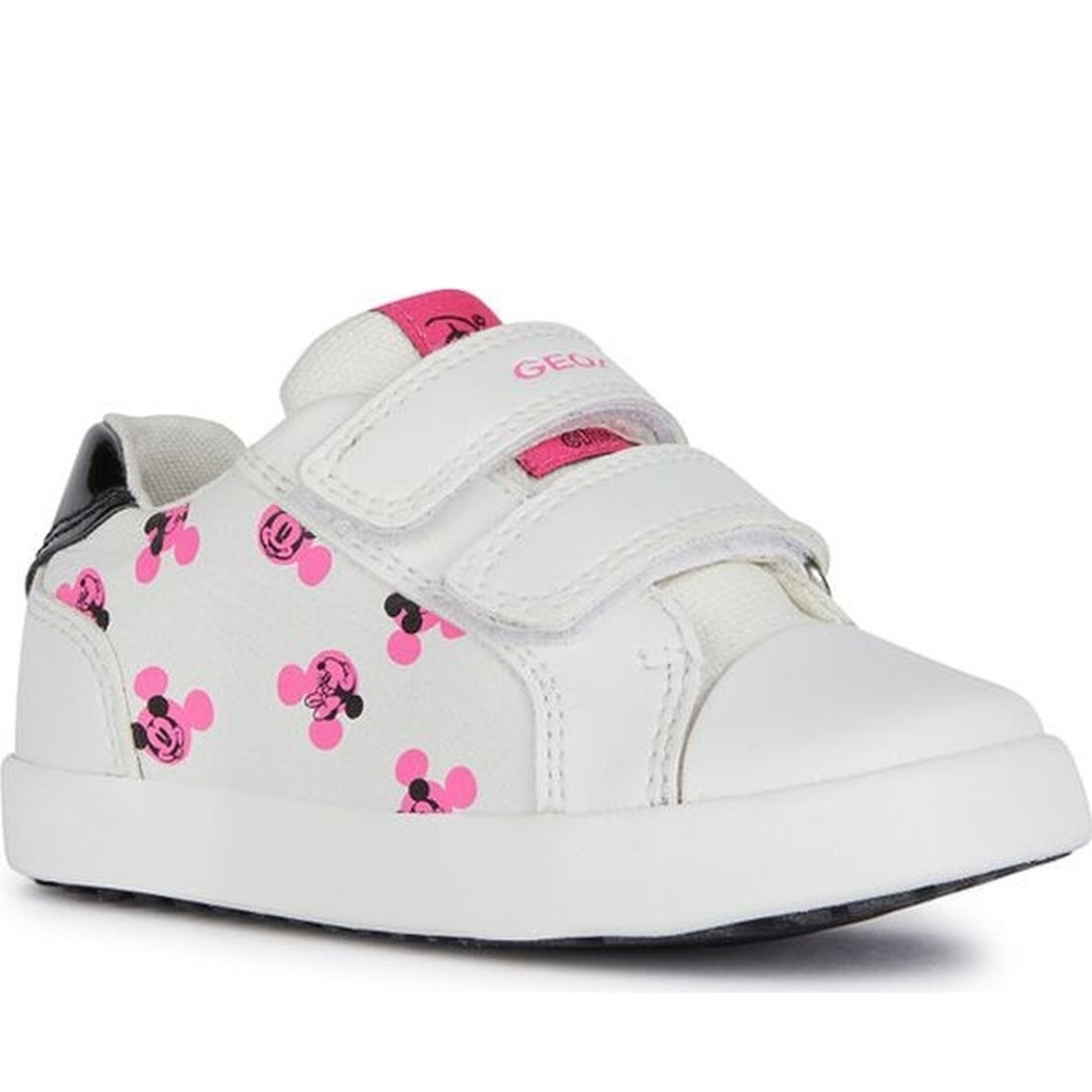 Geox girls white, fluofuchsia kilwi sneakers | Vilbury London