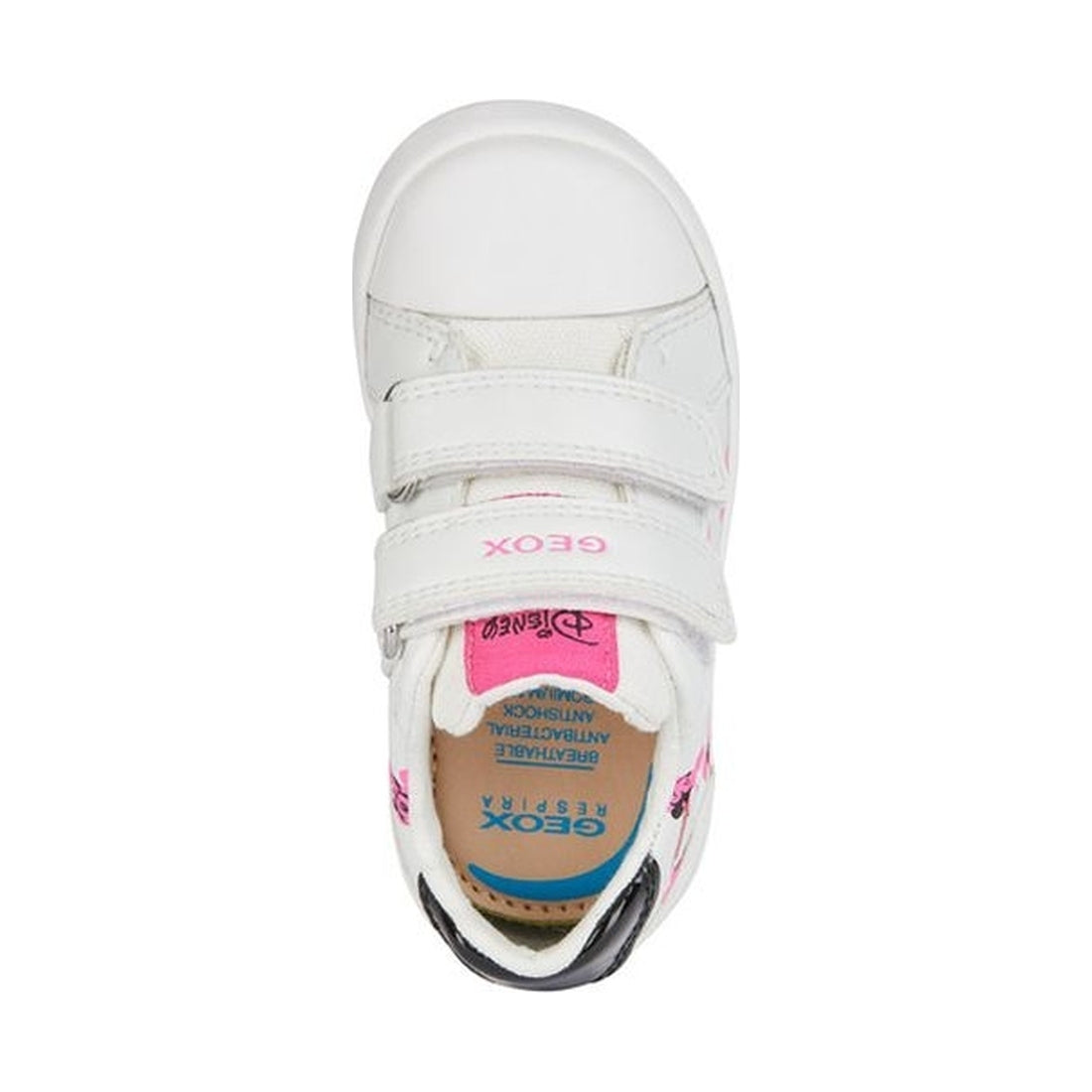 Geox girls white, fluofuchsia kilwi sneakers | Vilbury London