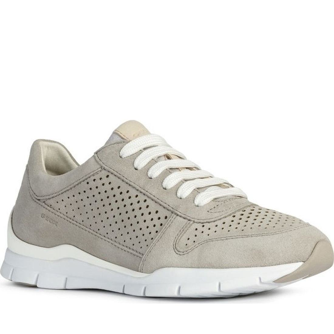 Geox womens light grey sukie sneakers | Vilbury London