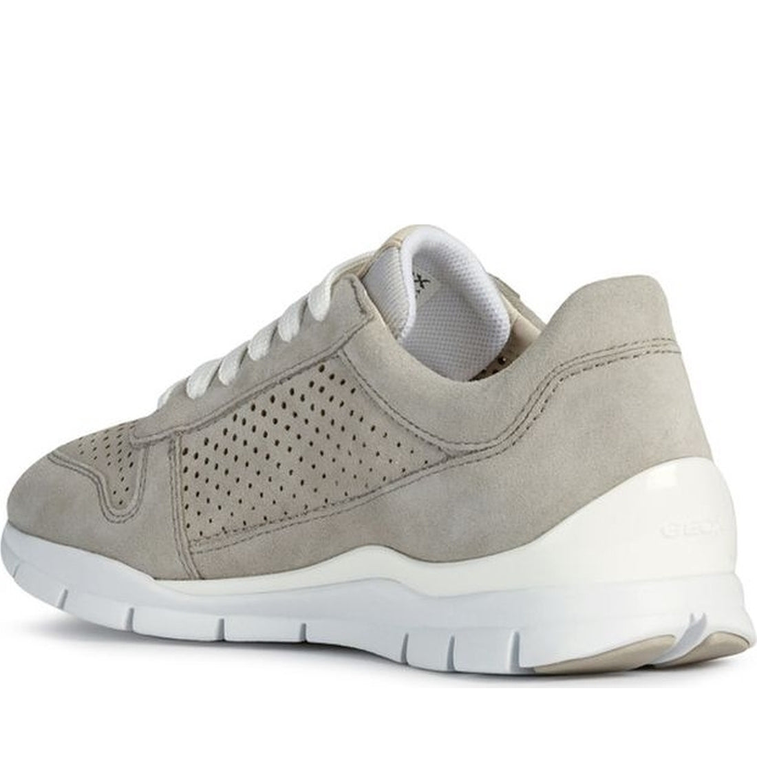 Geox womens light grey sukie sneakers | Vilbury London