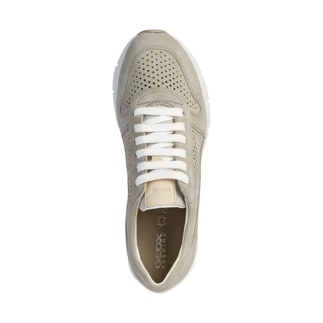 Geox womens light grey sukie sneakers | Vilbury London