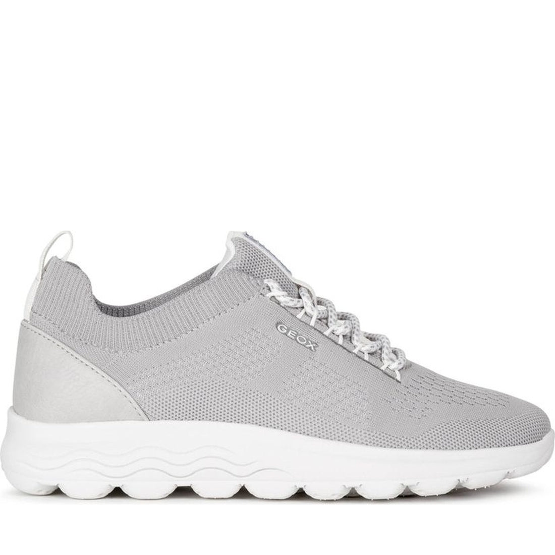 Geox womens light grey spherica sneakers | Vilbury London