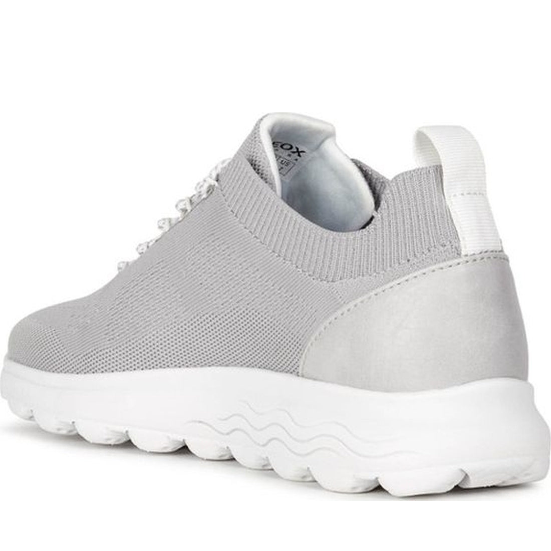 Geox womens light grey spherica sneakers | Vilbury London