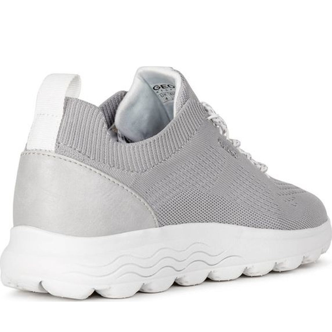 Geox womens light grey spherica sneakers | Vilbury London