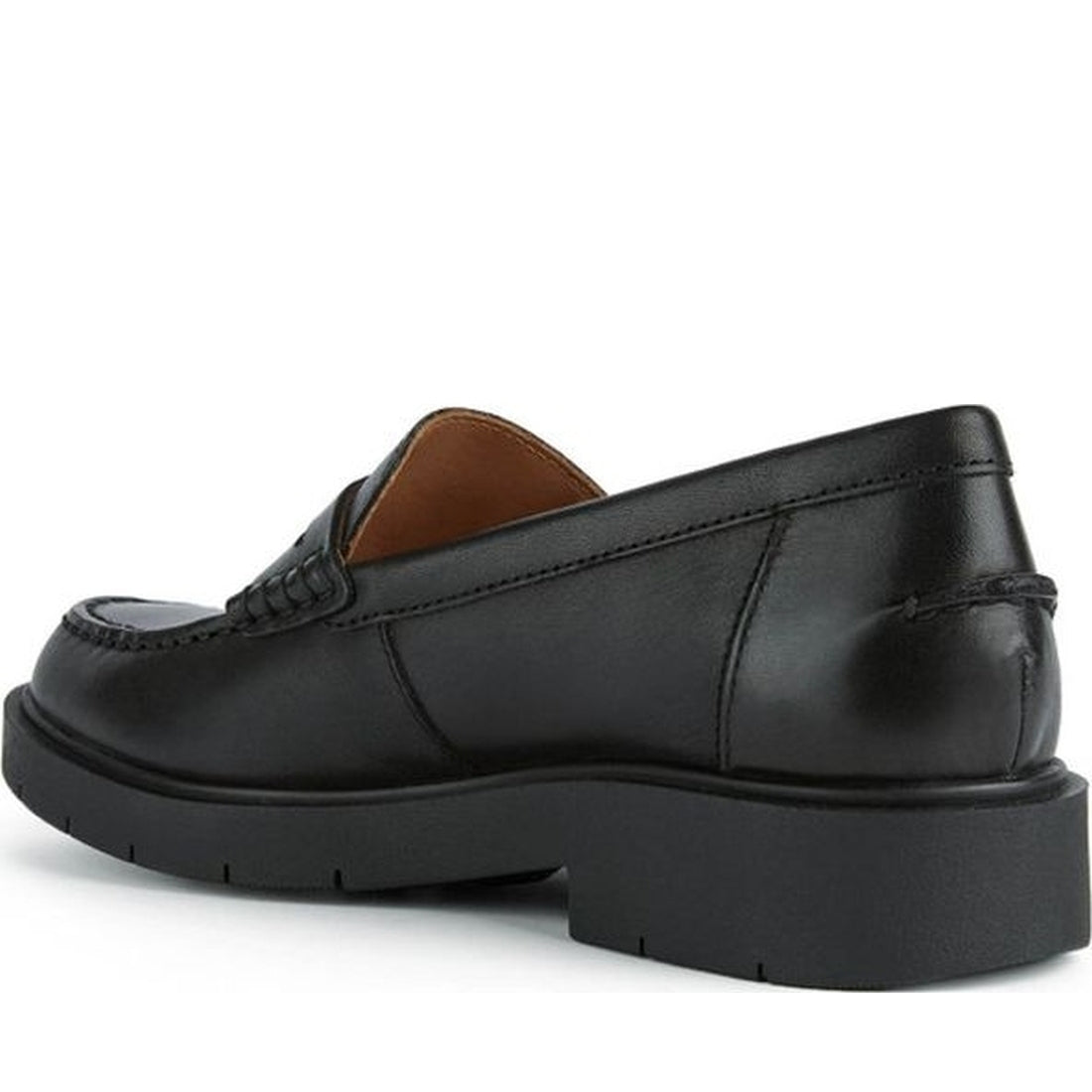 Geox womens black spherica ec1 moccasins | Vilbury London