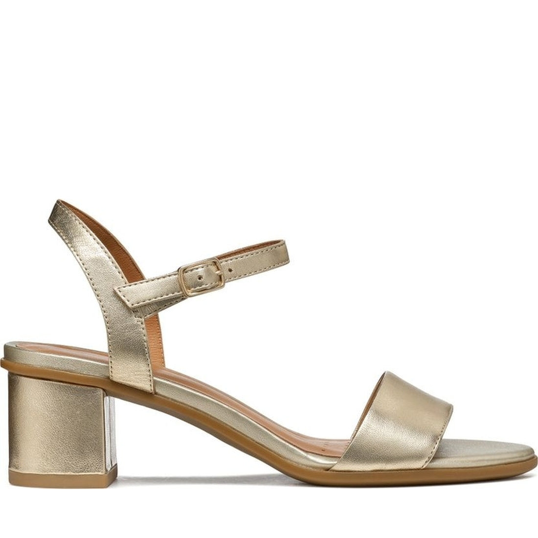 Geox womens lt gold aurely 50 sandals | Vilbury London