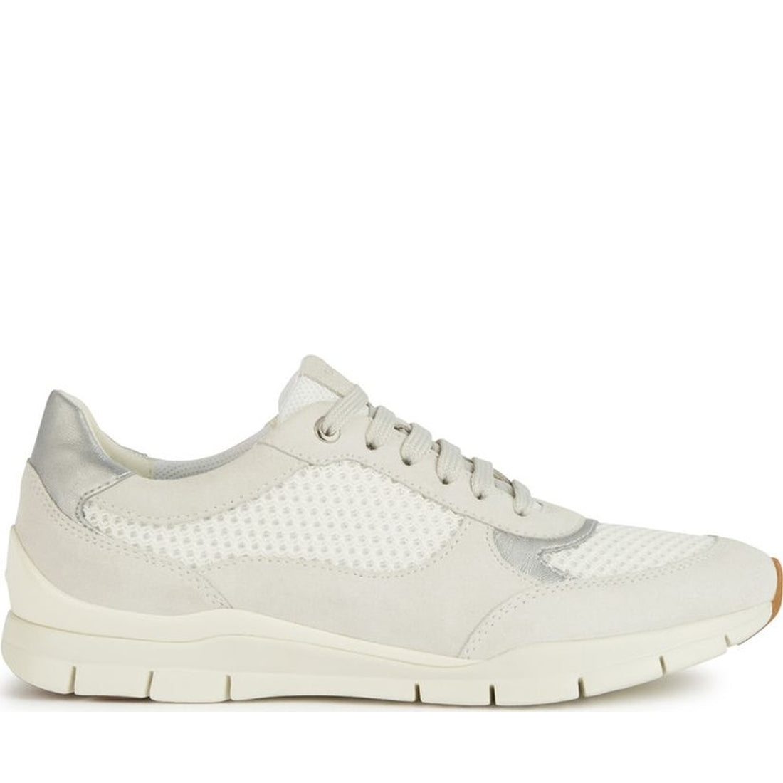 Geox womens off white, white sukie sneakers | Vilbury London