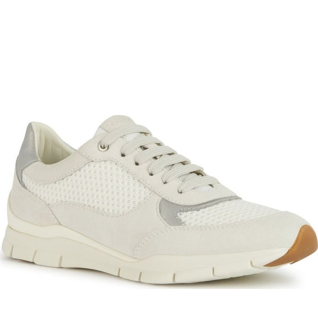 Geox womens off white, white sukie sneakers | Vilbury London