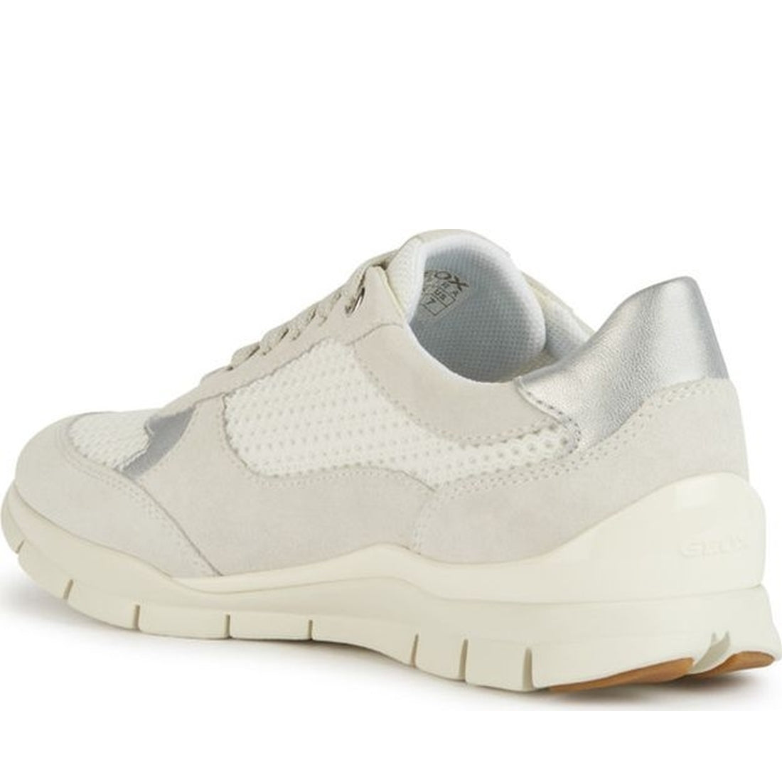 Geox womens off white, white sukie sneakers | Vilbury London