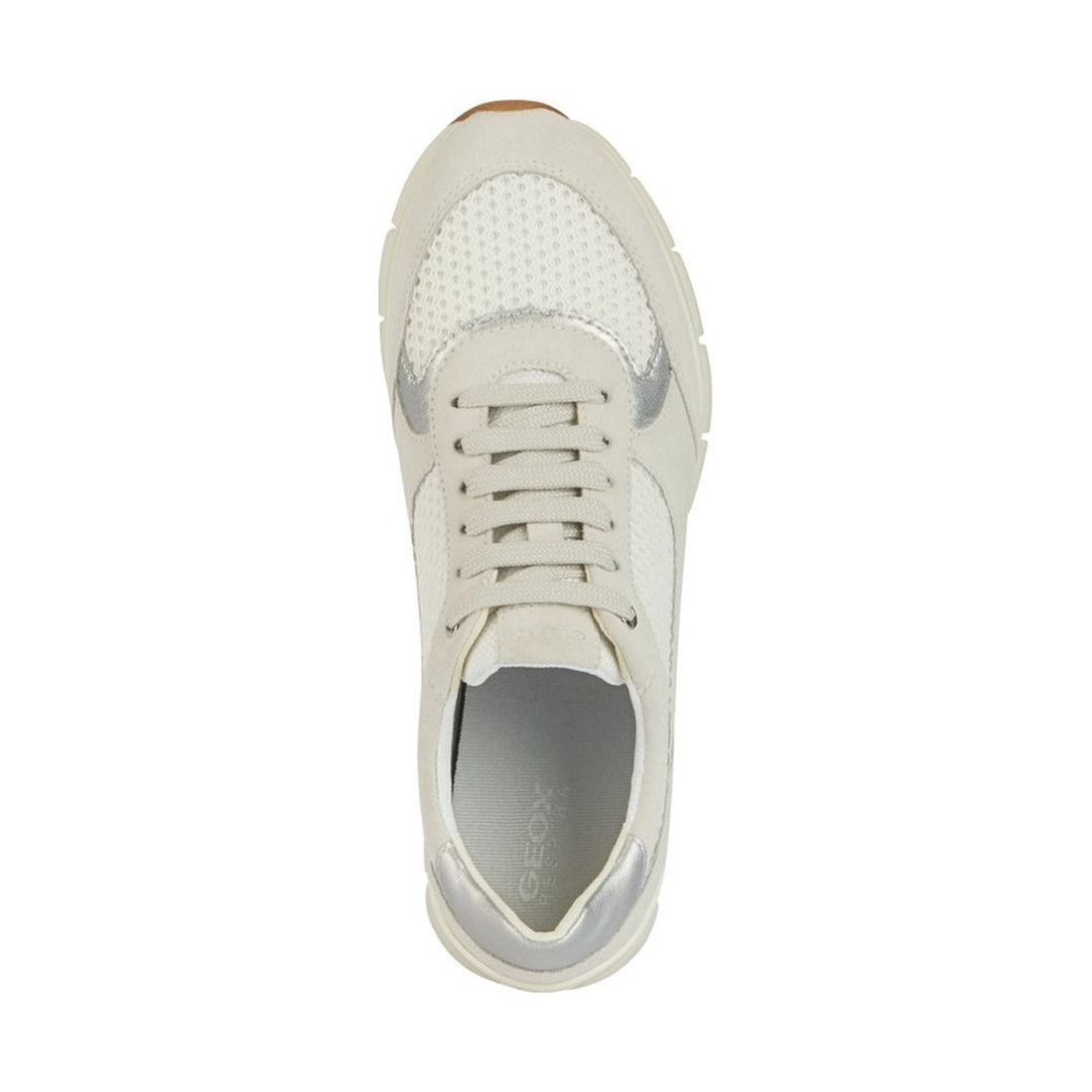 Geox womens off white, white sukie sneakers | Vilbury London