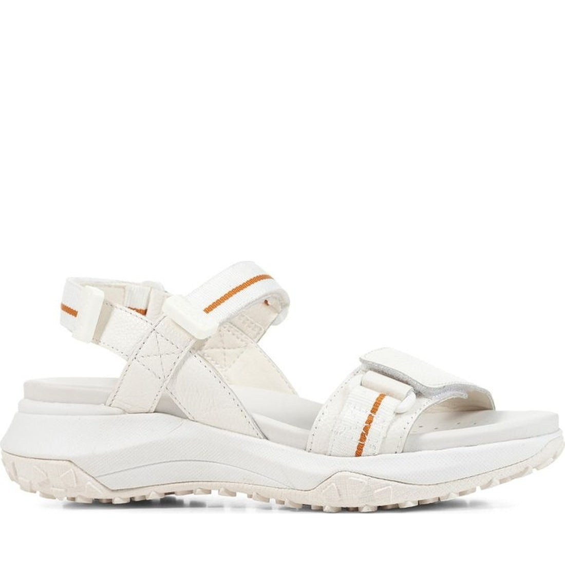 Geox womens white sorapis grip sandals | Vilbury London