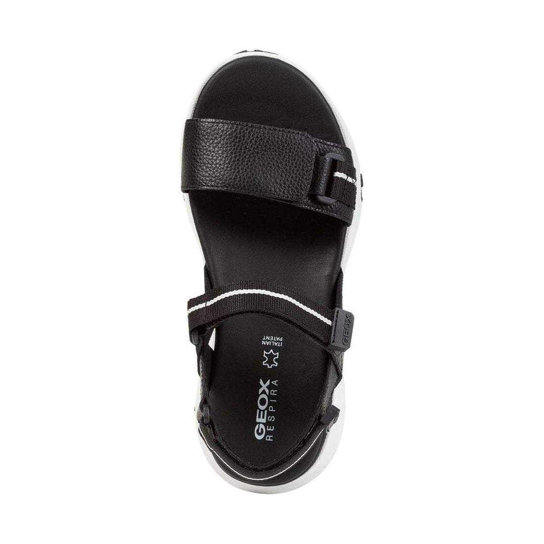 Geox womens black sorapis grip sandals | Vilbury London