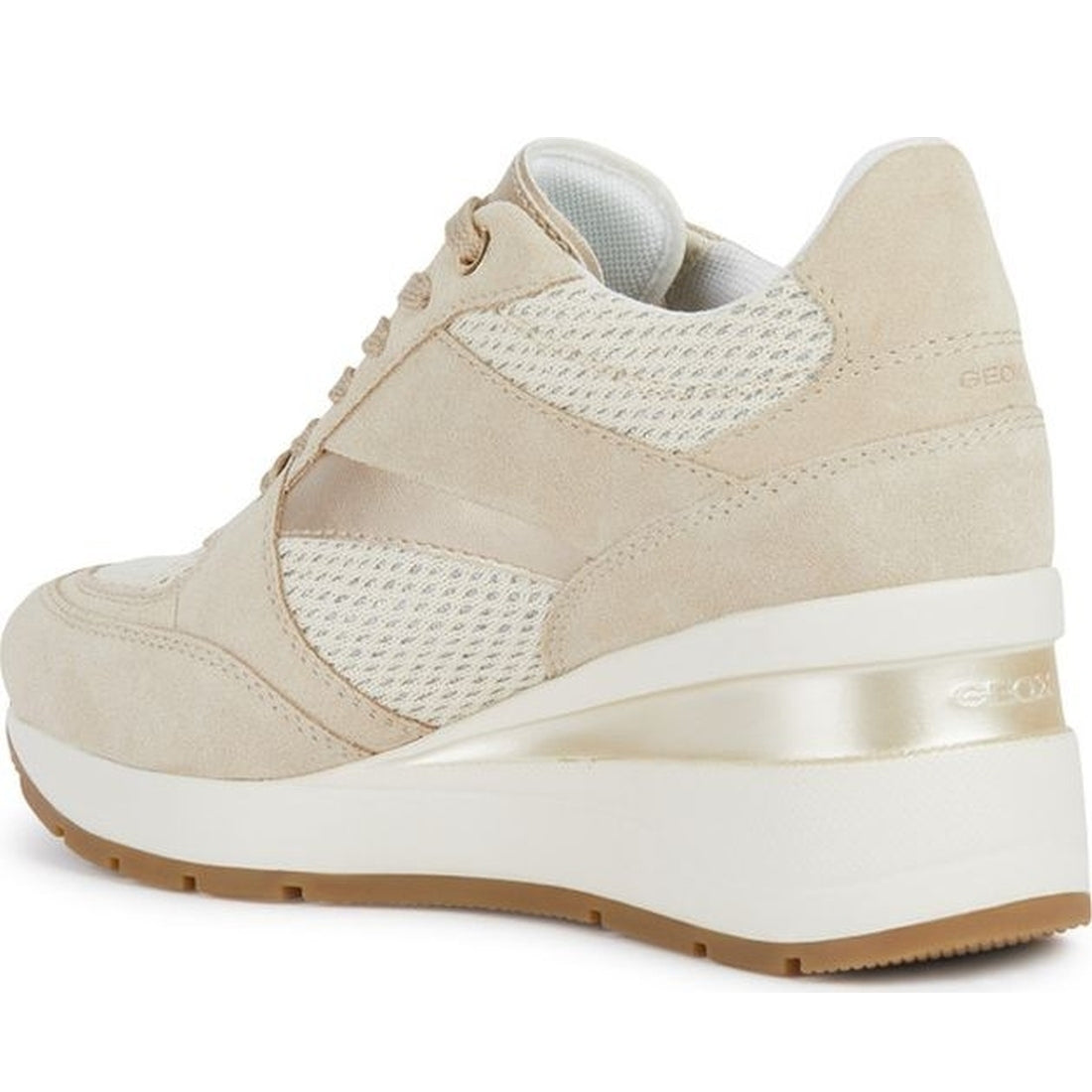 Geox womens beige, lt taupe zosma sneakers | Vilbury London