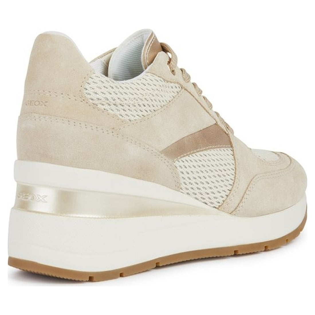 Geox womens beige, lt taupe zosma sneakers | Vilbury London