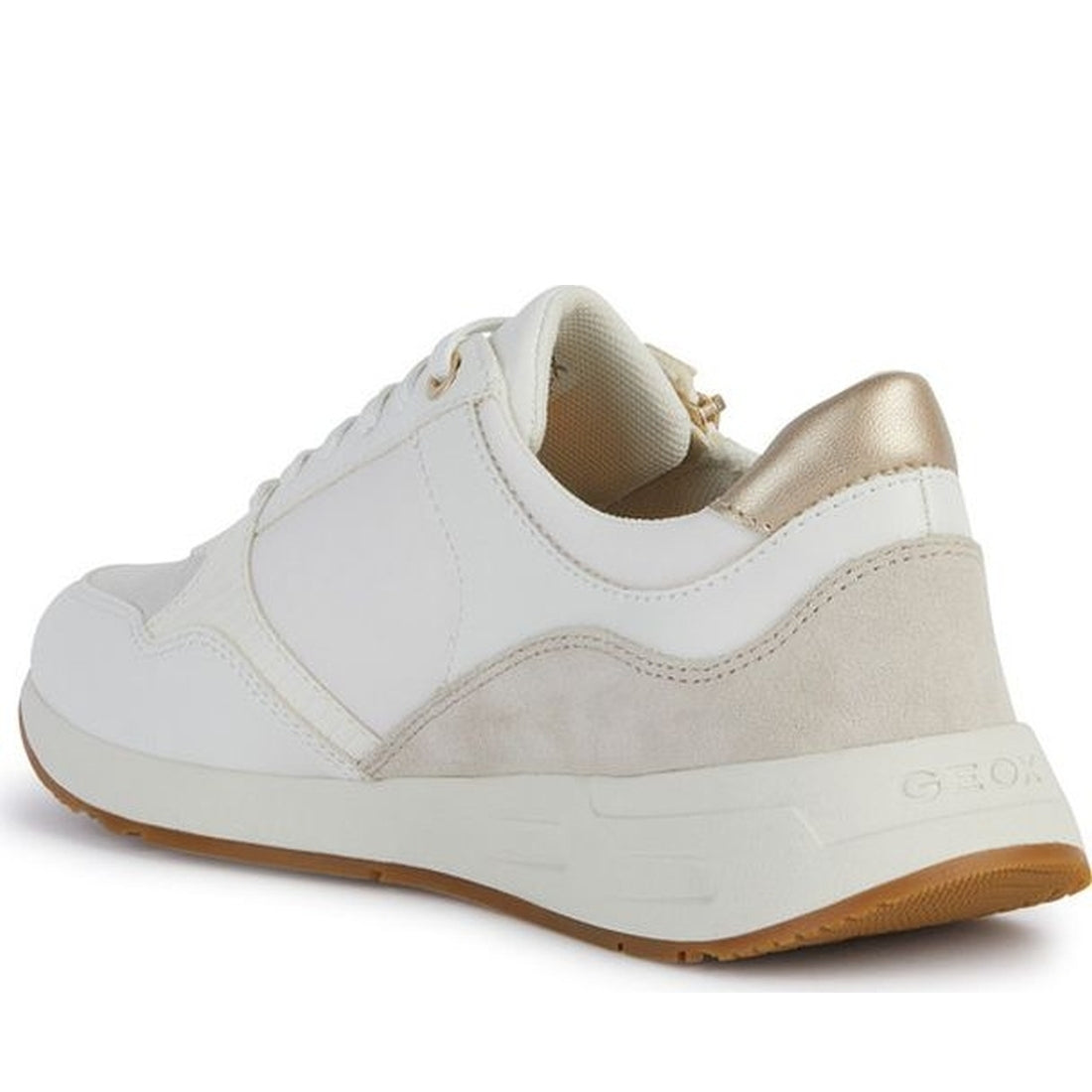 Geox womens off white bulmya sneakers | Vilbury London