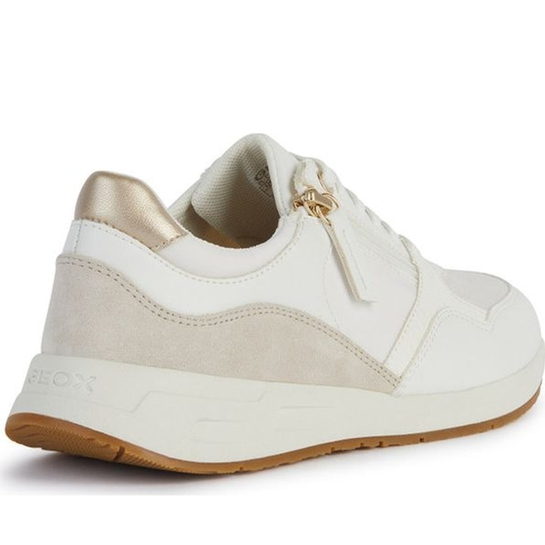 Geox womens off white bulmya sneakers | Vilbury London