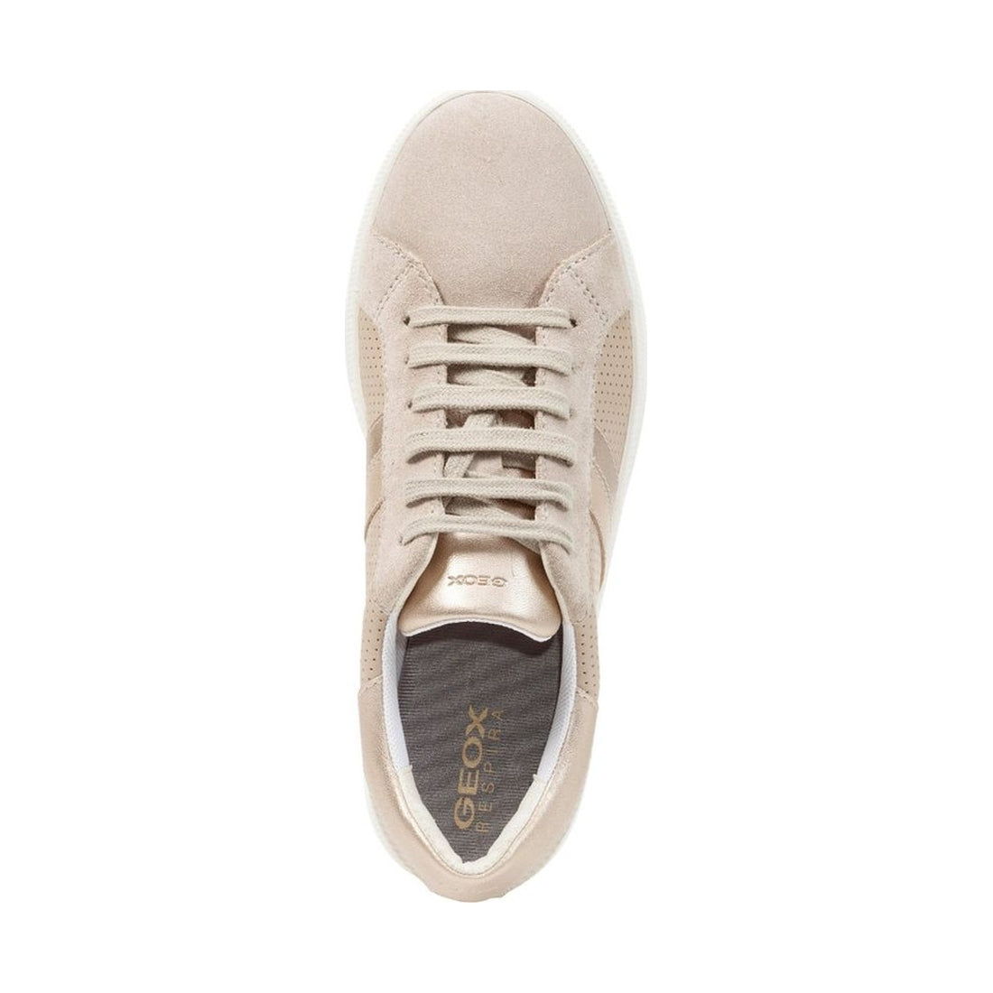 Geox womens lt taupe meleda sneakers | Vilbury London