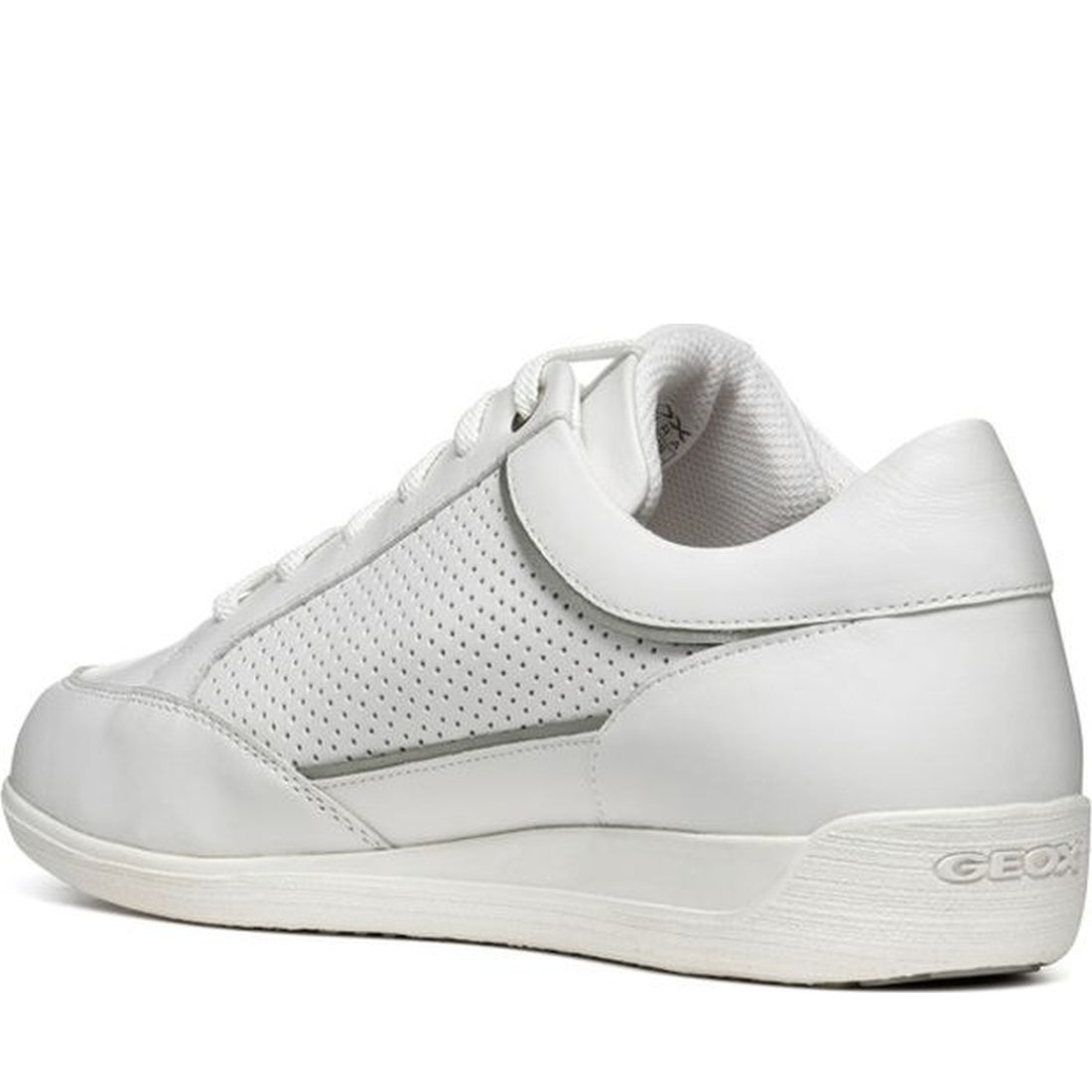 Geox womens white myria sneakers | Vilbury London