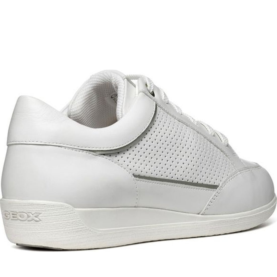 Geox womens white myria sneakers | Vilbury London