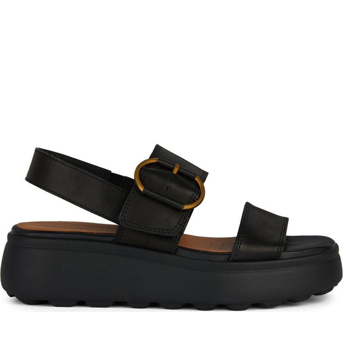 Geox womens black spherica ec4.1 sandals | Vilbury London