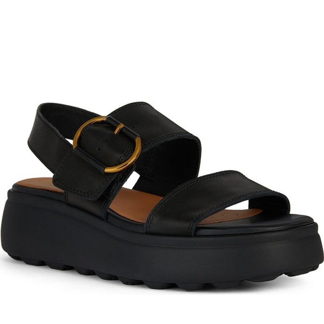 Geox womens black spherica ec4.1 sandals | Vilbury London