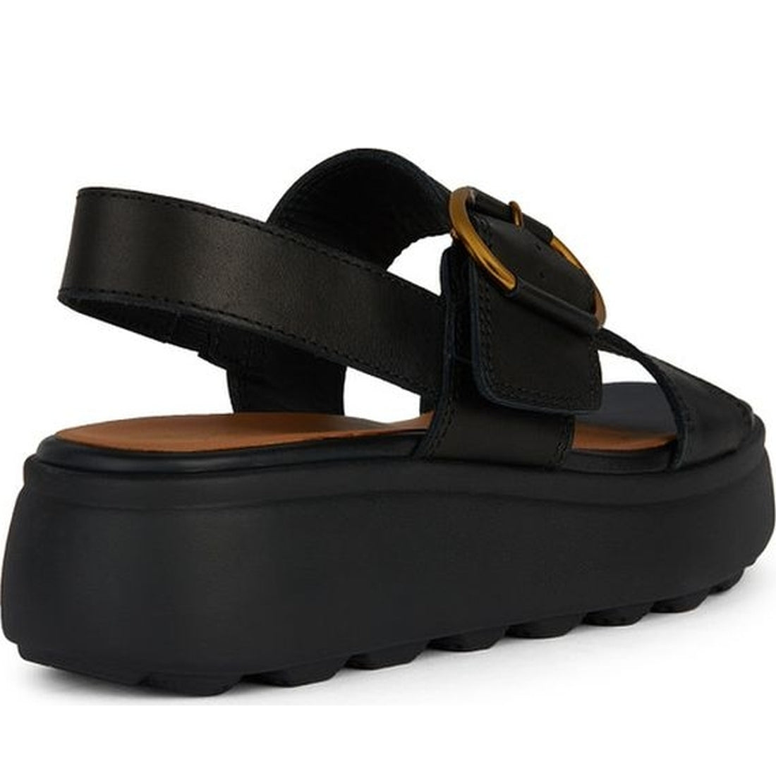 Geox womens black spherica ec4.1 sandals | Vilbury London