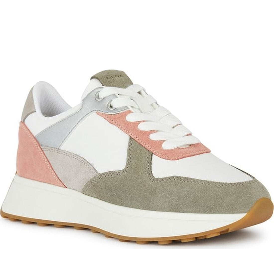 Geox womens dk skin, white amabel sneakers | Vilbury London