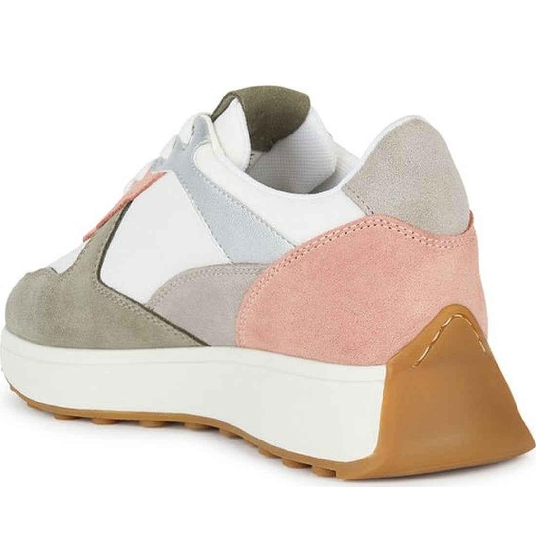 Geox womens dk skin, white amabel sneakers | Vilbury London