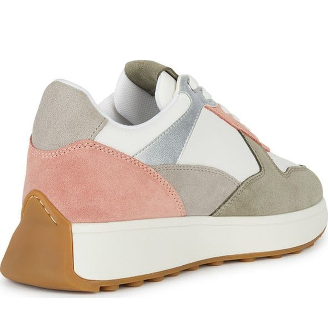 Geox womens dk skin, white amabel sneakers | Vilbury London