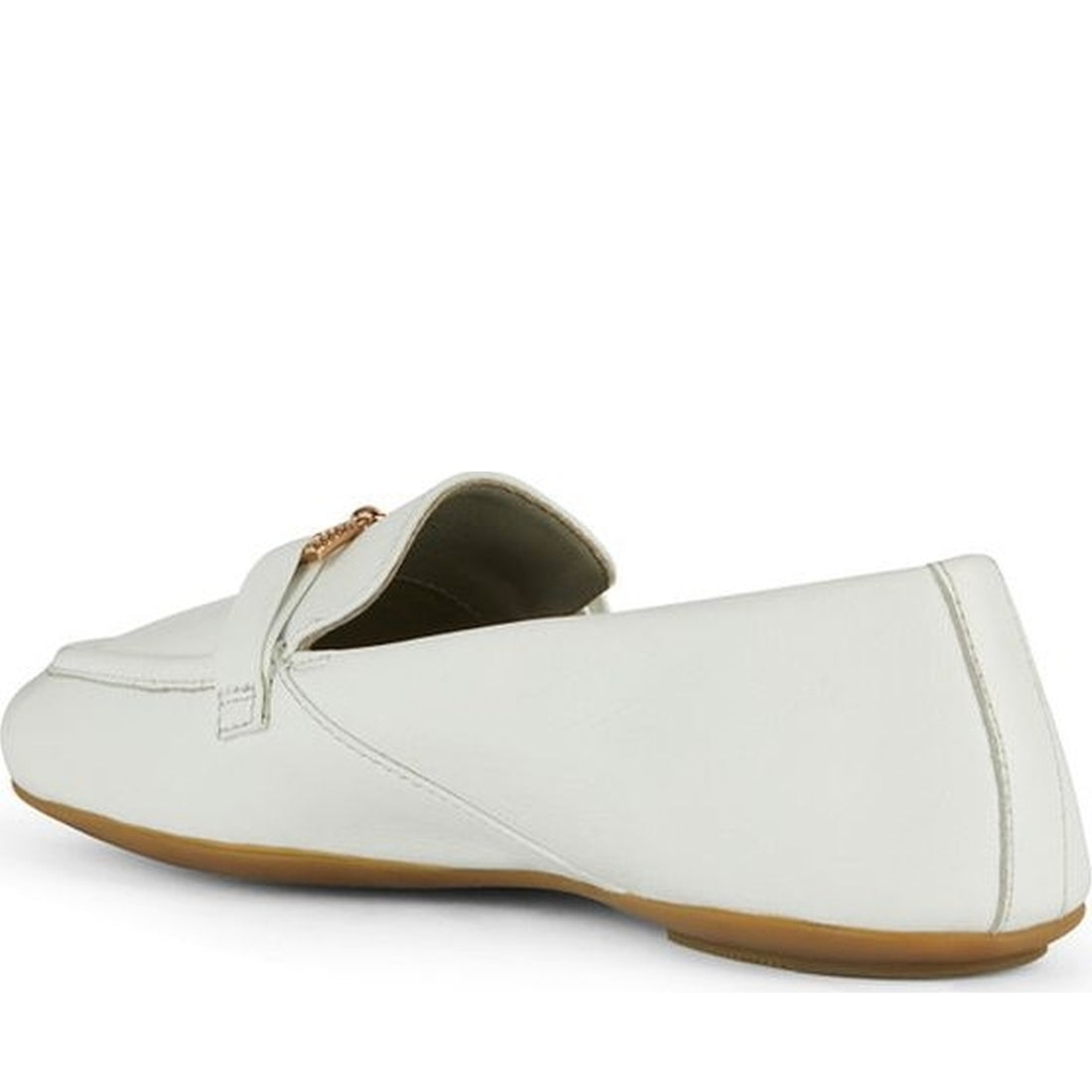 Geox womens white palmaria moccasins | Vilbury London