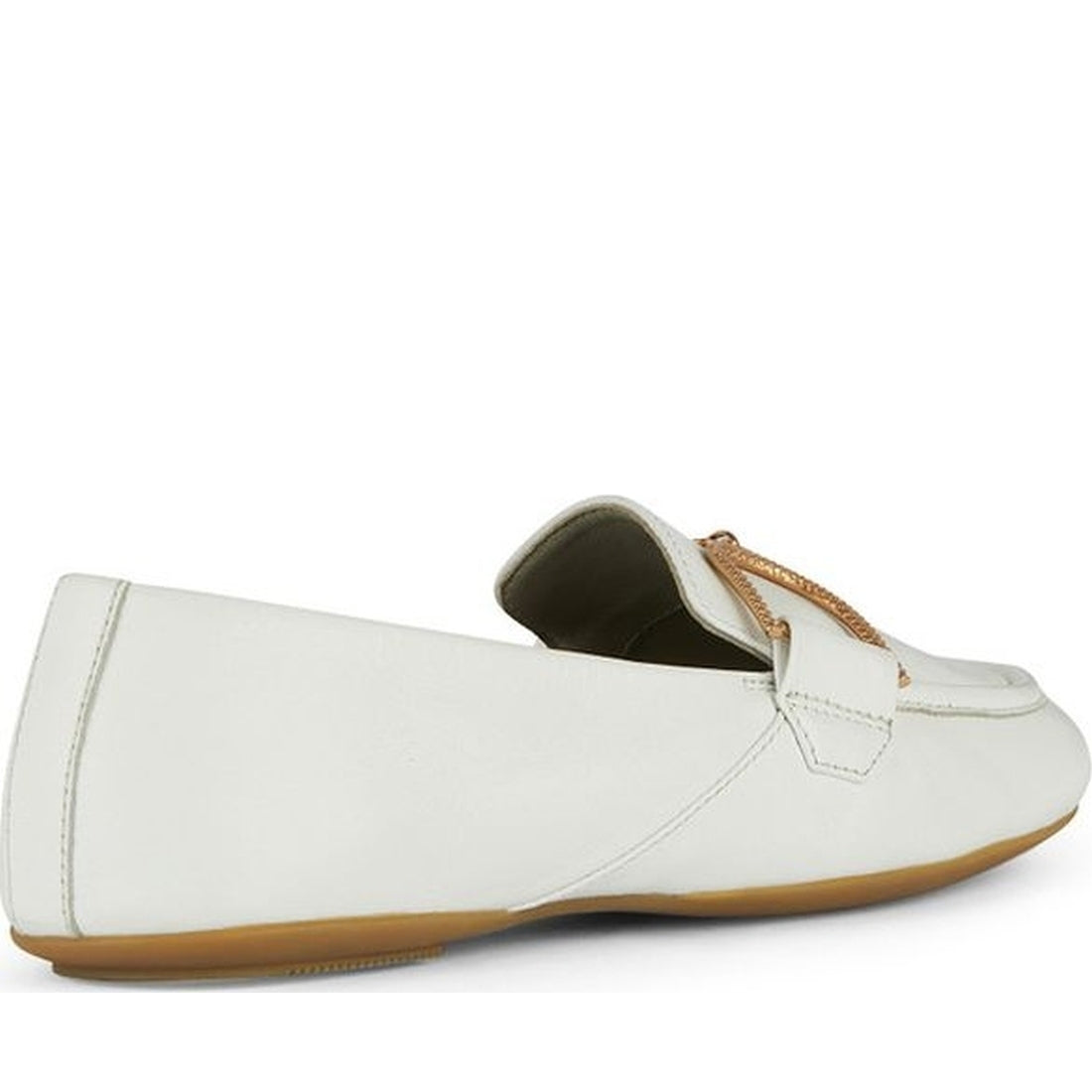 Geox womens white palmaria moccasins | Vilbury London