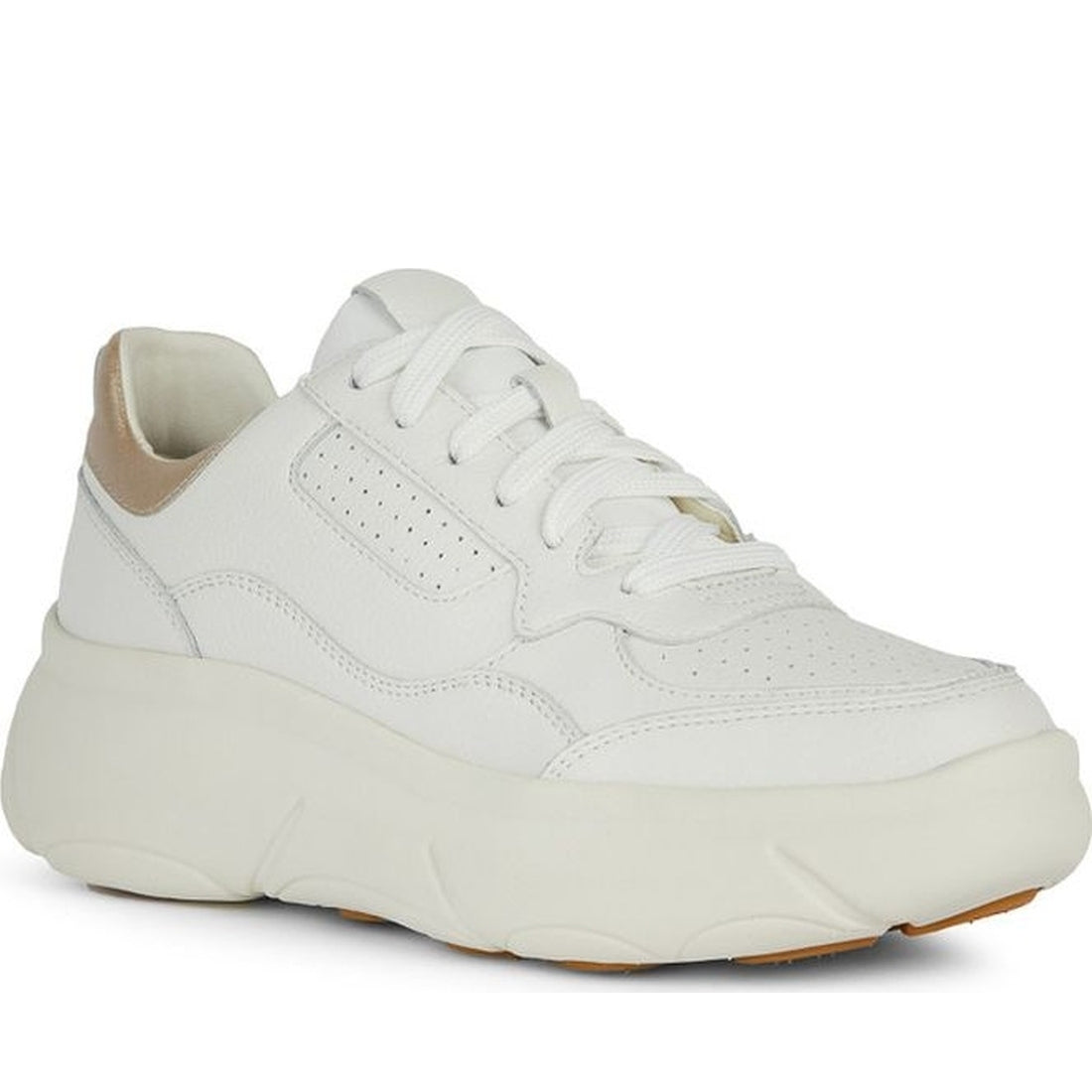 Geox womens white nebula 2.0 sneakers | Vilbury London