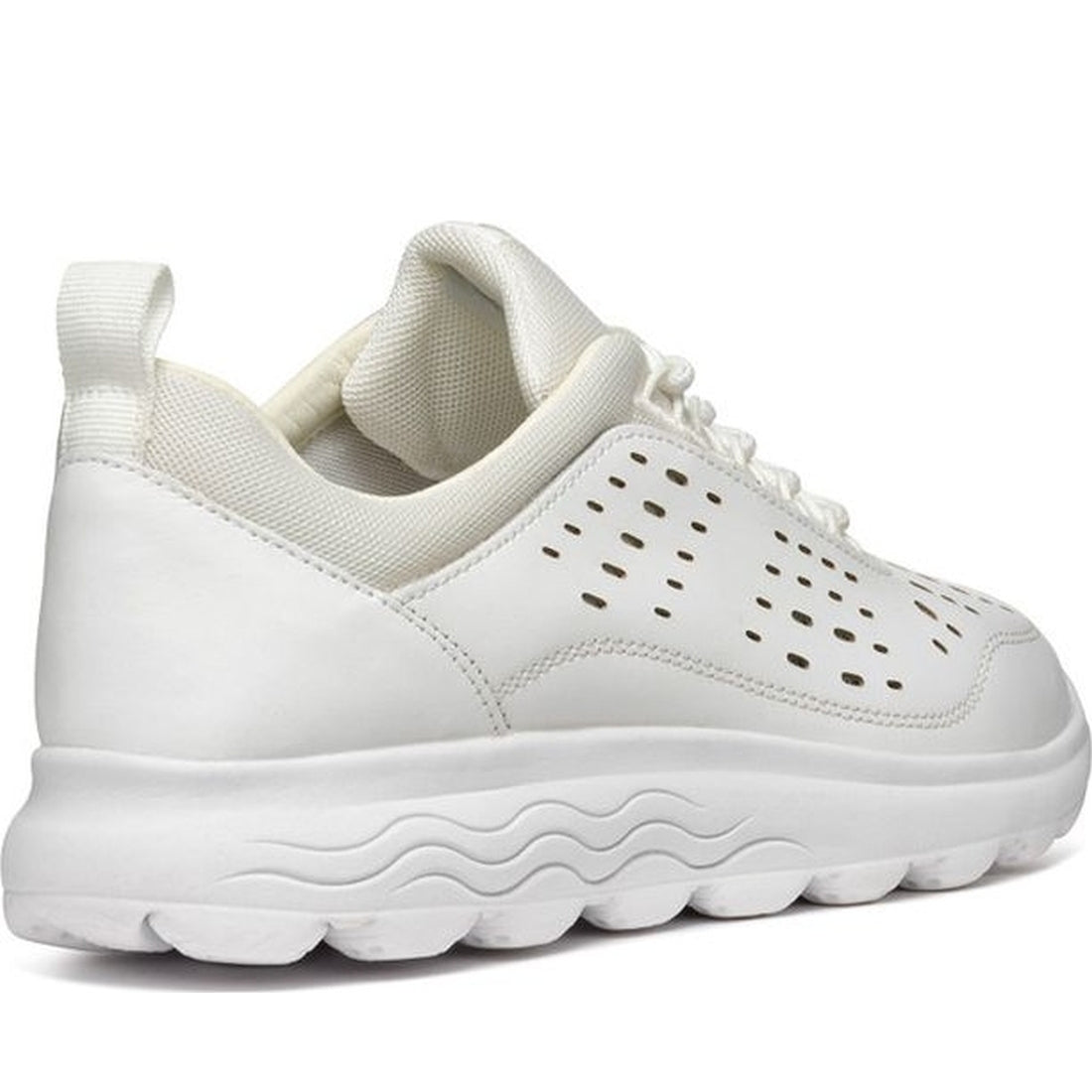 Geox womens white spherica sneakers | Vilbury London