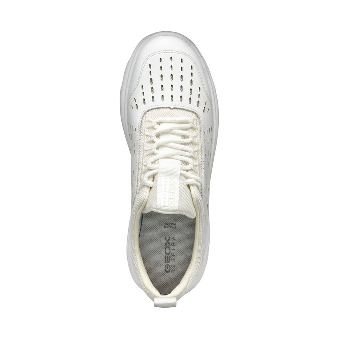 Geox womens white spherica sneakers | Vilbury London