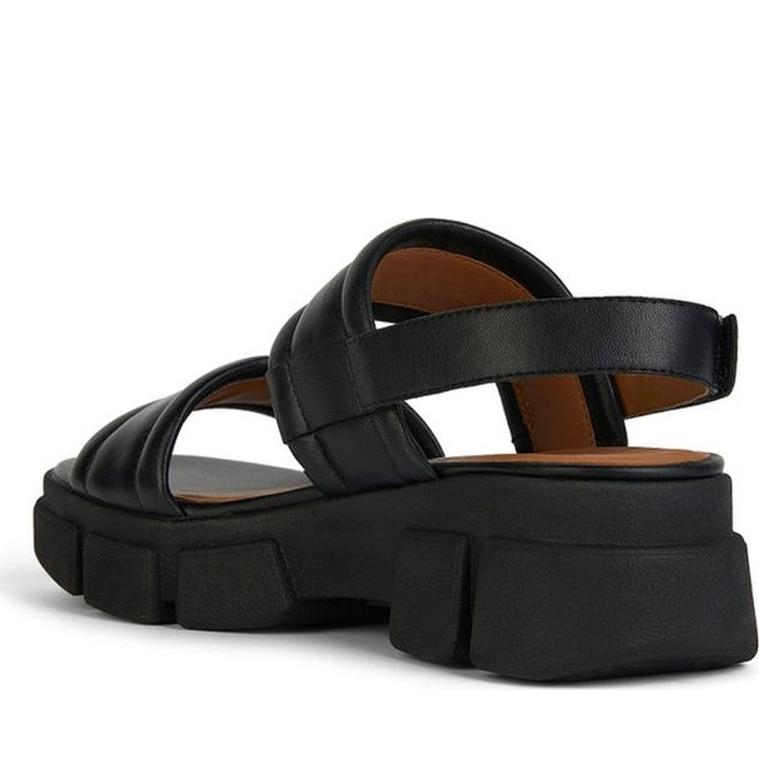 Geox womens black lisbona sandals | Vilbury London