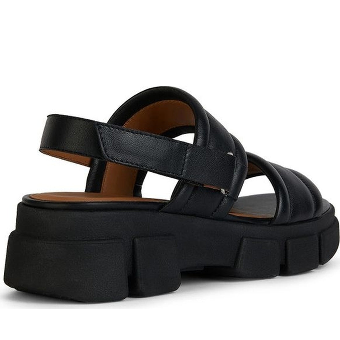 Geox womens black lisbona sandals | Vilbury London