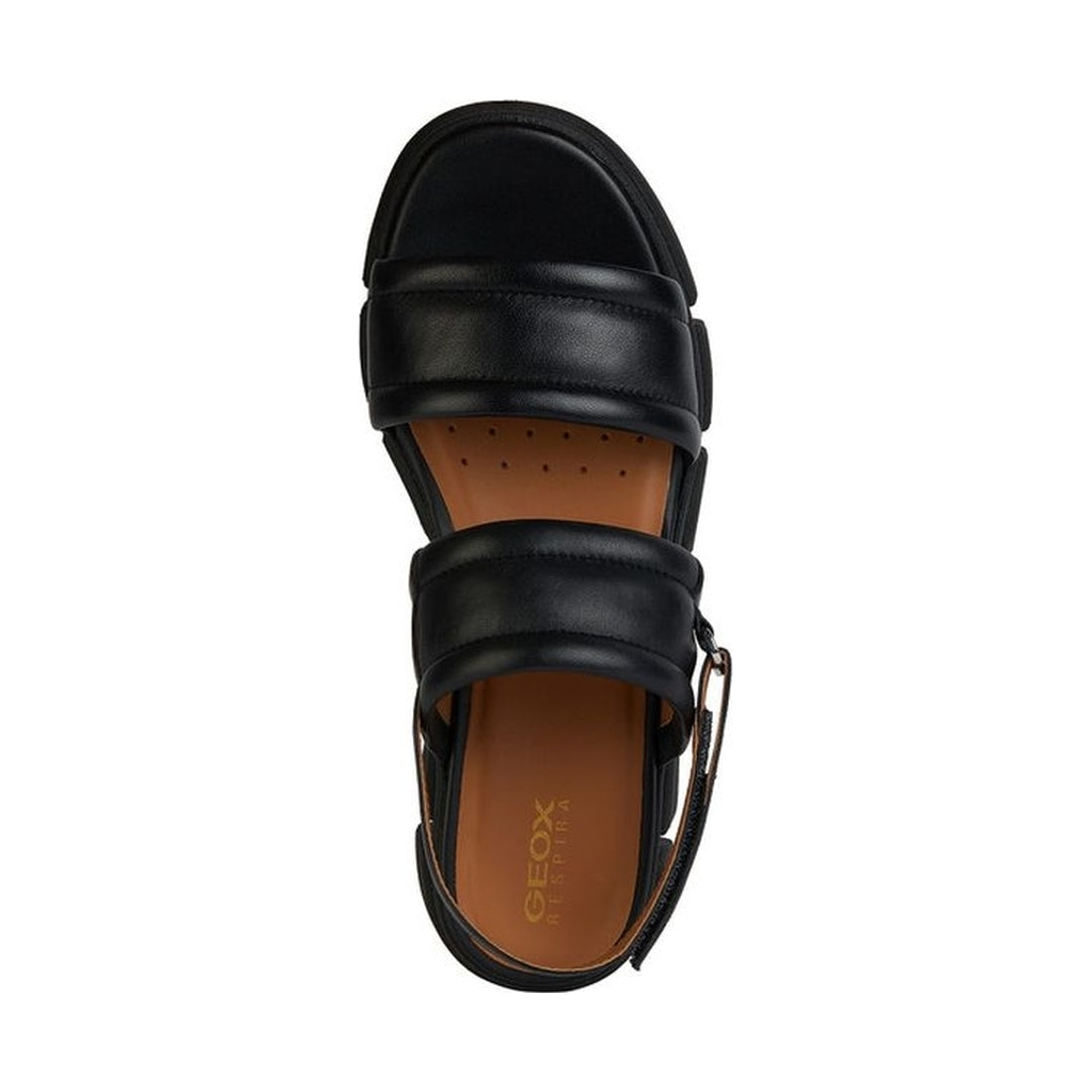 Geox womens black lisbona sandals | Vilbury London
