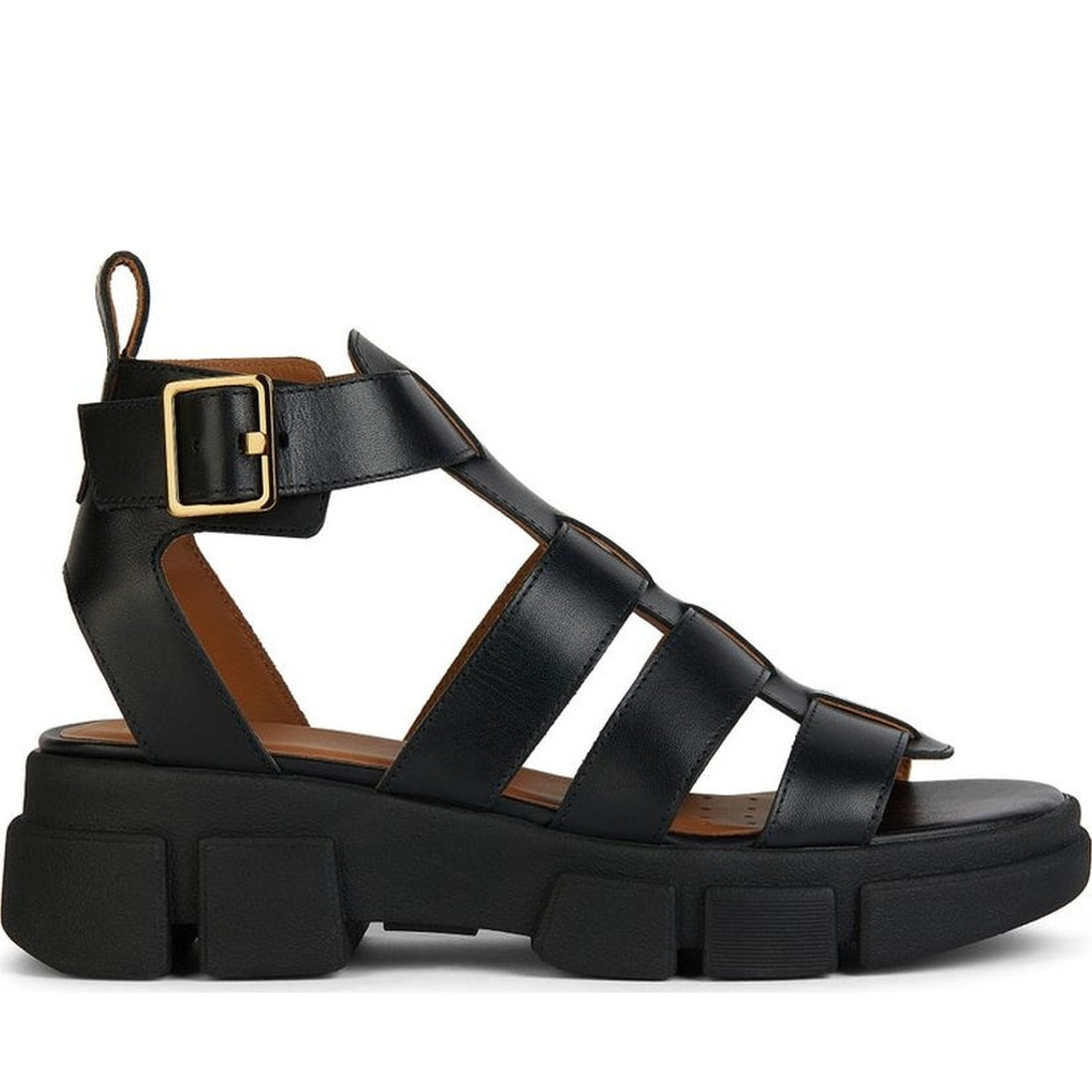 Geox womens black lisbona sandals | Vilbury London