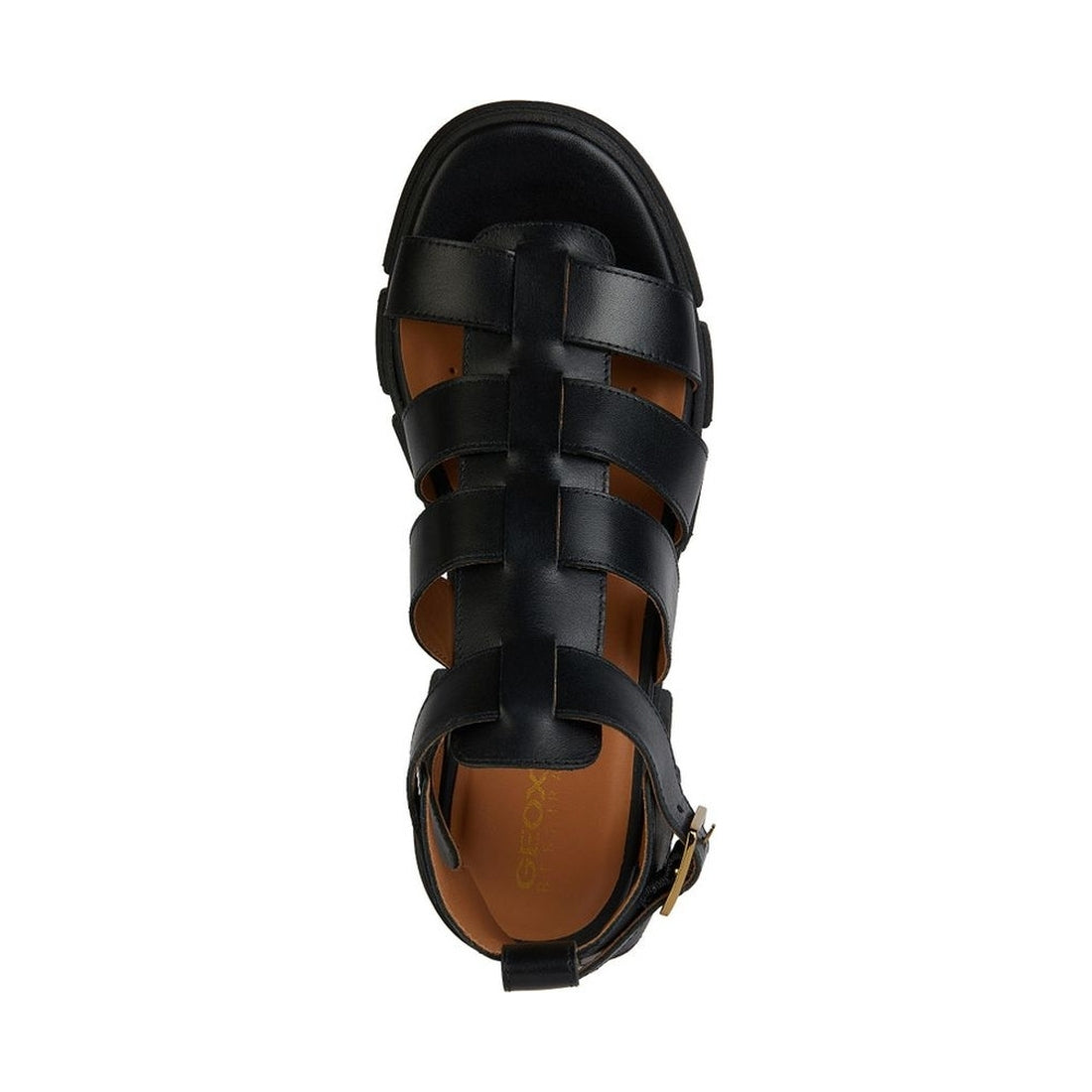 Geox womens black lisbona sandals | Vilbury London