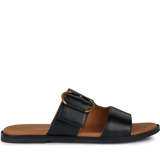 Geox womens black naileen sandals | Vilbury London