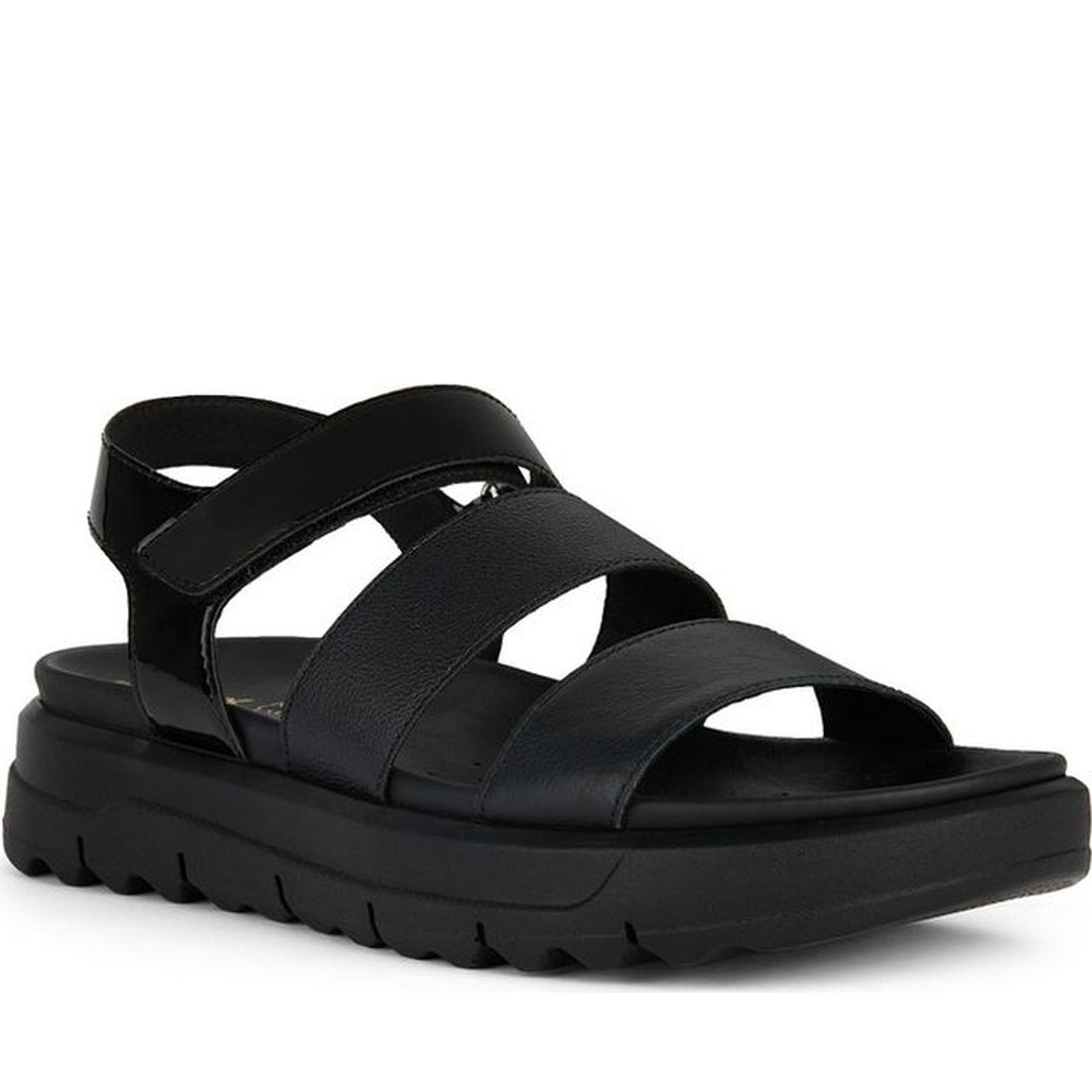 Geox womens black xand 2.1s sandals | Vilbury London