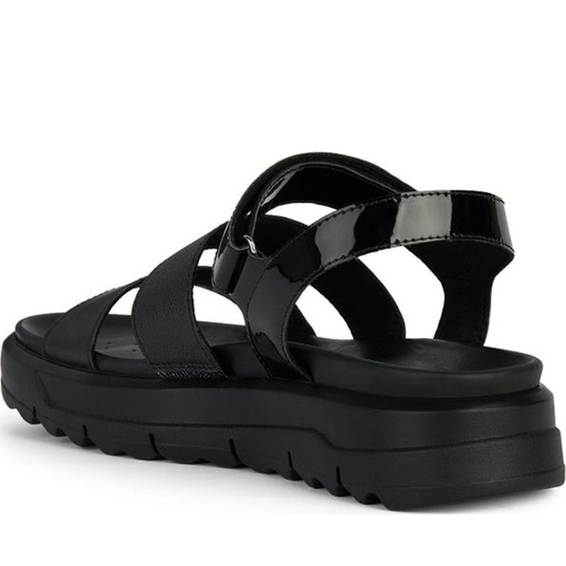 Geox womens black xand 2.1s sandals | Vilbury London