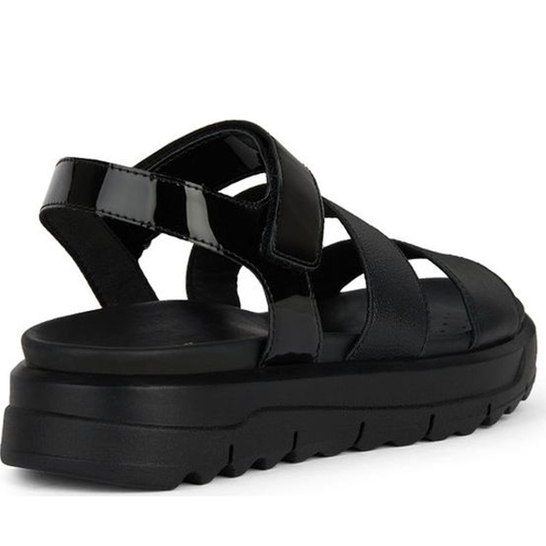 Geox womens black xand 2.1s sandals | Vilbury London