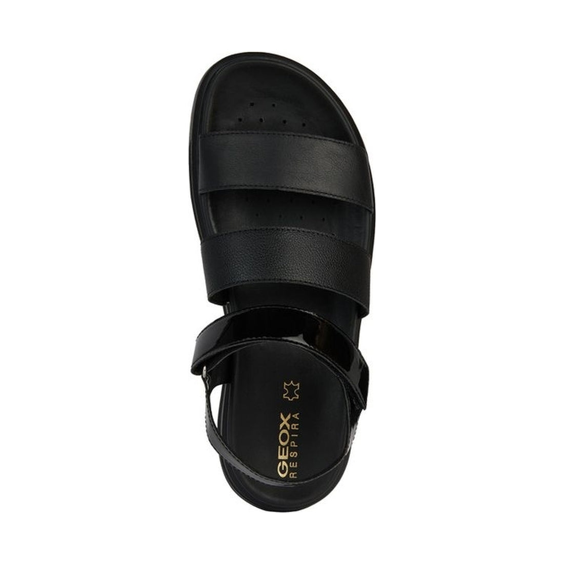 Geox womens black xand 2.1s sandals | Vilbury London