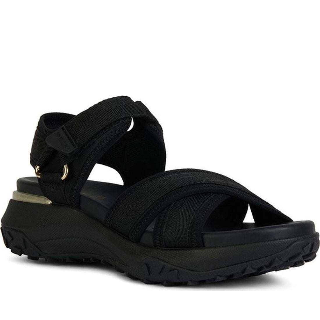 Geox womens black sorapis grip sandals | Vilbury London