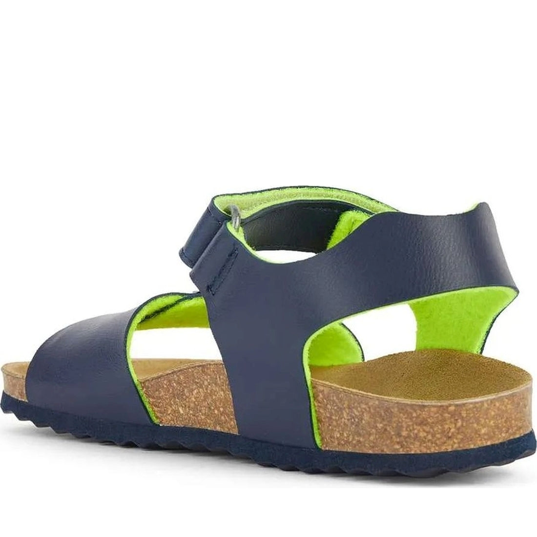 Geox boys navy, fluo yellow ghita sandals | Vilbury London