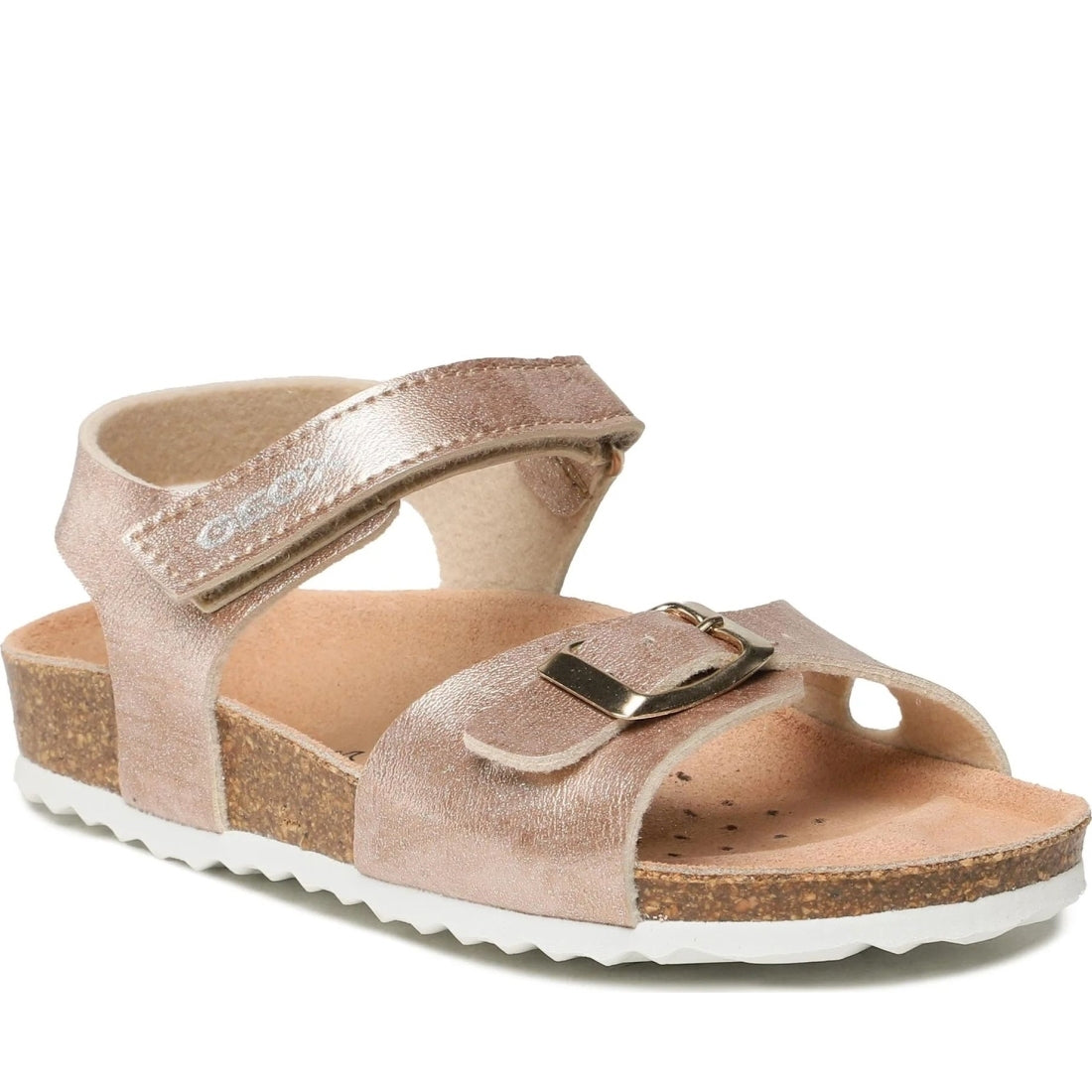 Geox girls rose gold adriel sandals | Vilbury London