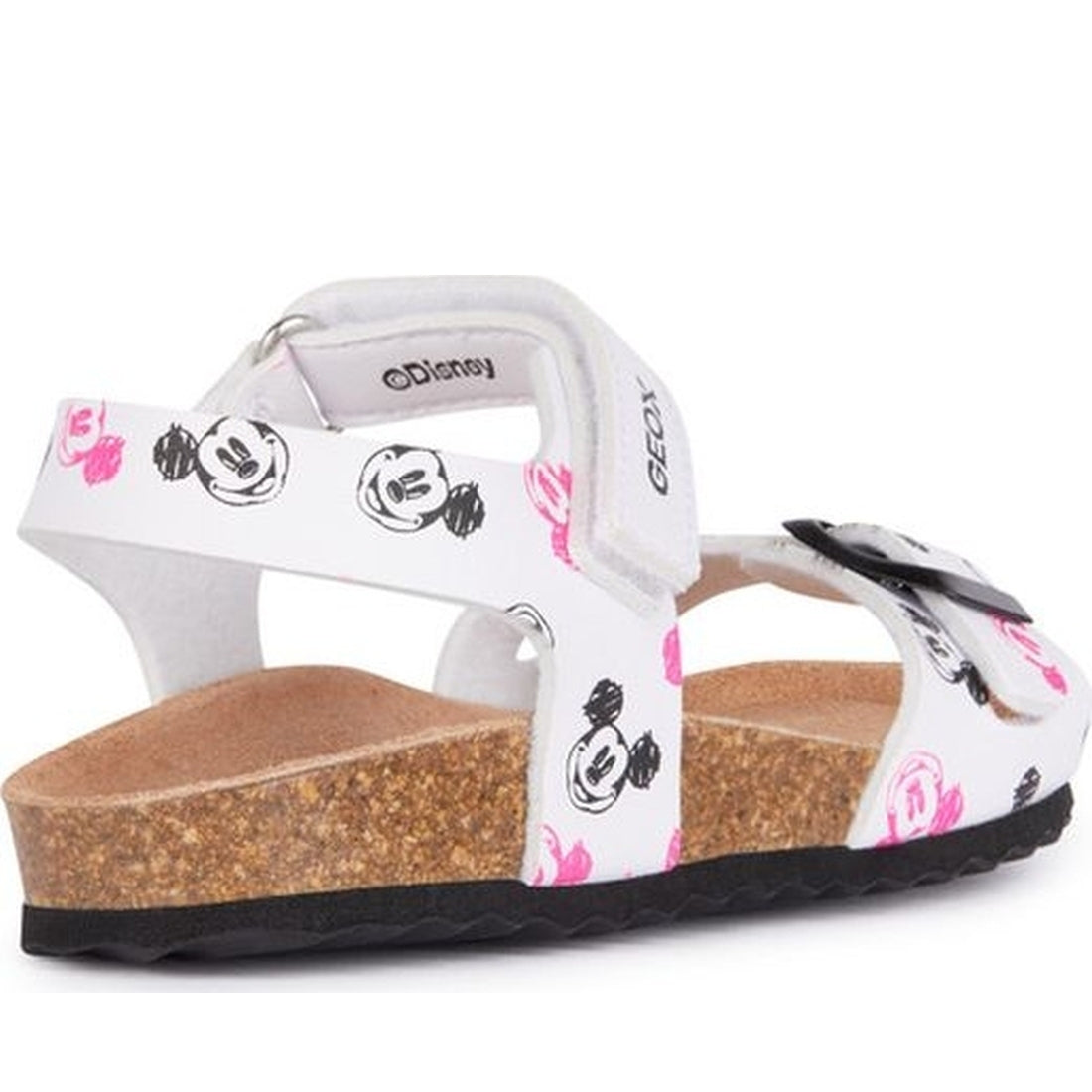 Geox girls white, black adriel sandals | Vilbury London